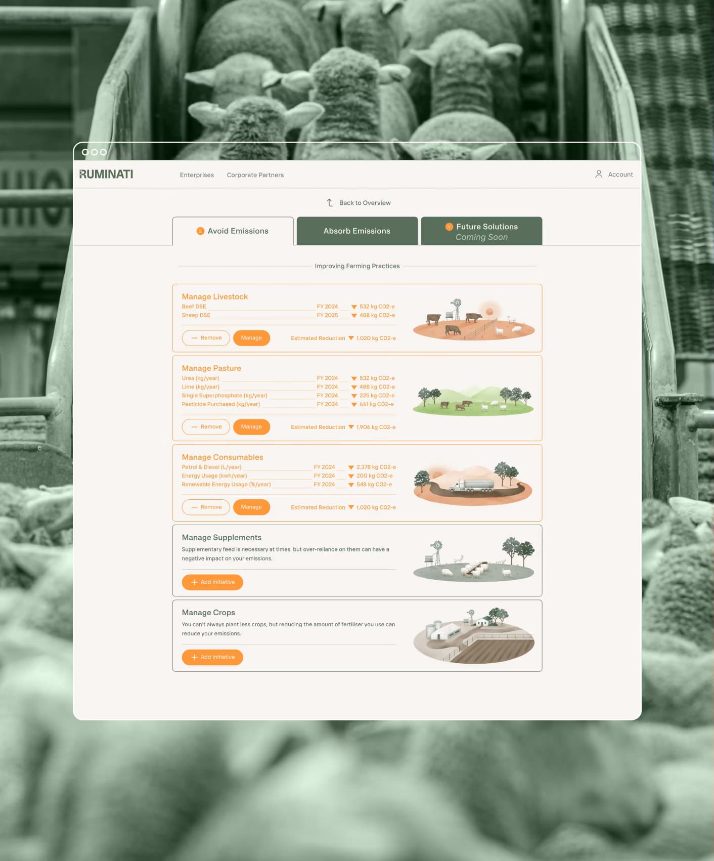 Reduce and avoid emissions dashboard